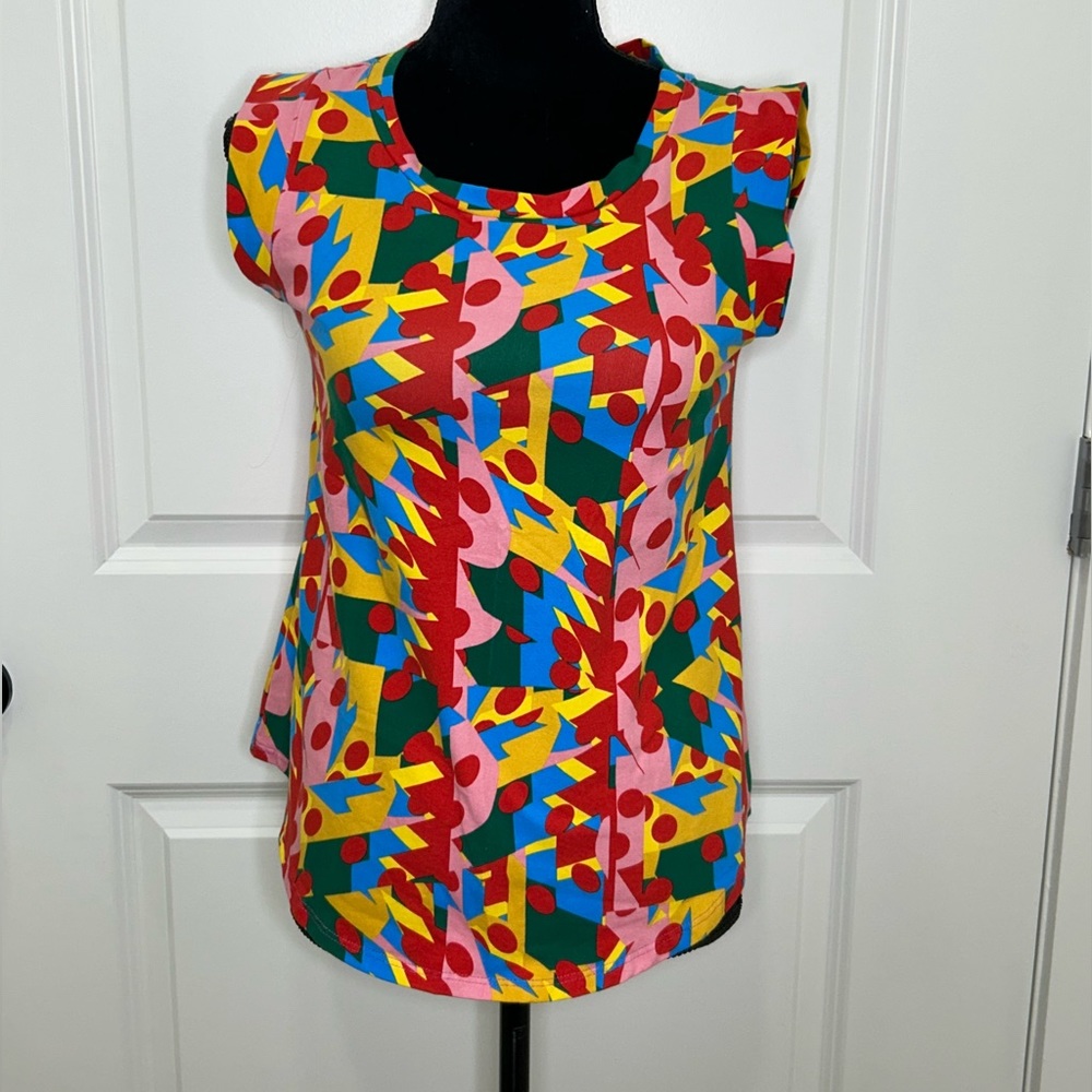 NWT Nooworks Macarena print muscle tee
